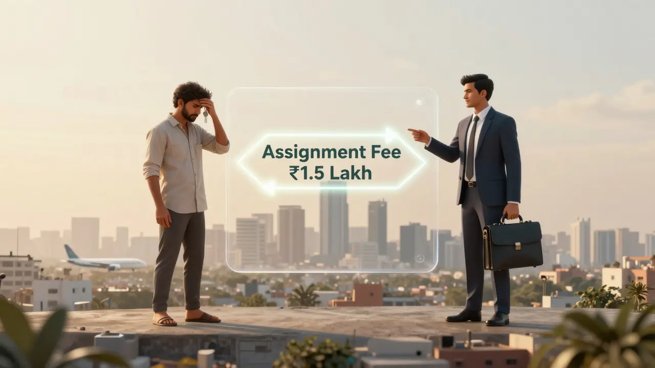 A transparent contract connects a homeowner and investor in Bhubaneswar, symbolizing a wholesale deal with a fee.