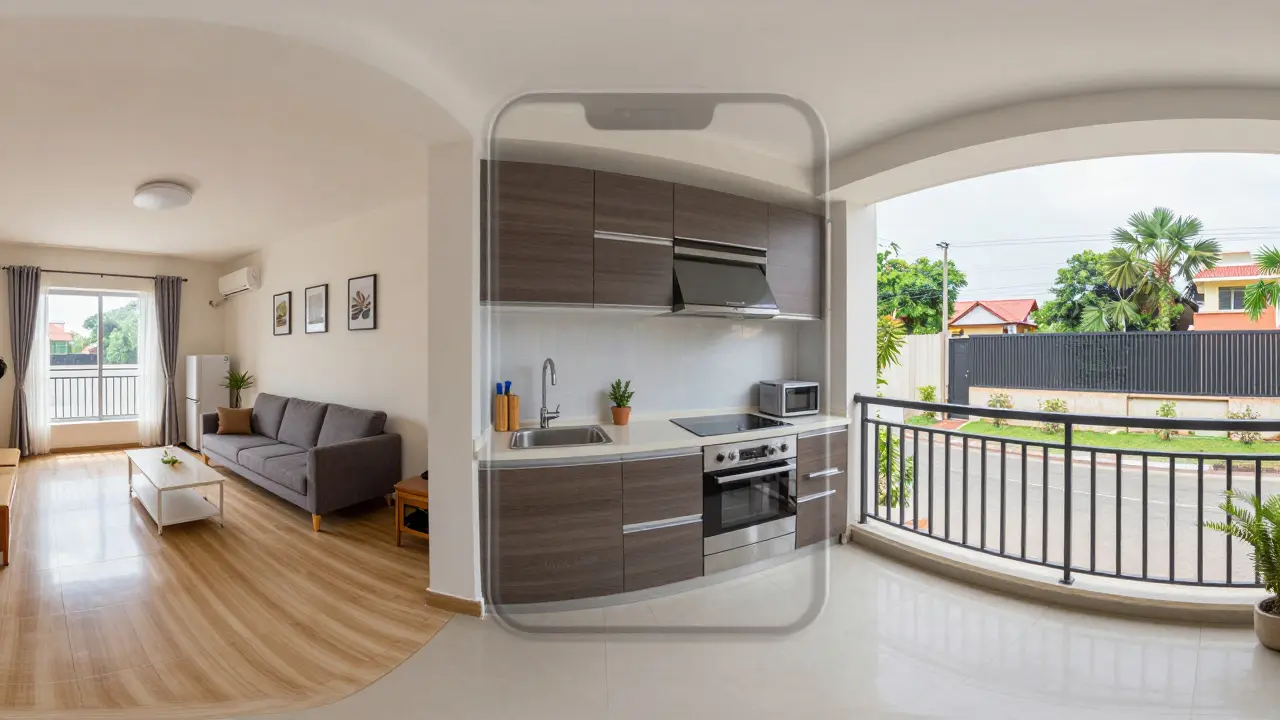 Modern apartment photos showing professional vs amateur lighting contrast.