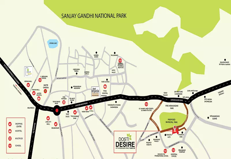Dosti Desire Location Map